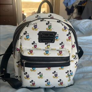 Loungefly White Mickey Mouse Mini Backpack